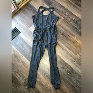 Sleeveless Gray Women's Jumpsuit Size Medium